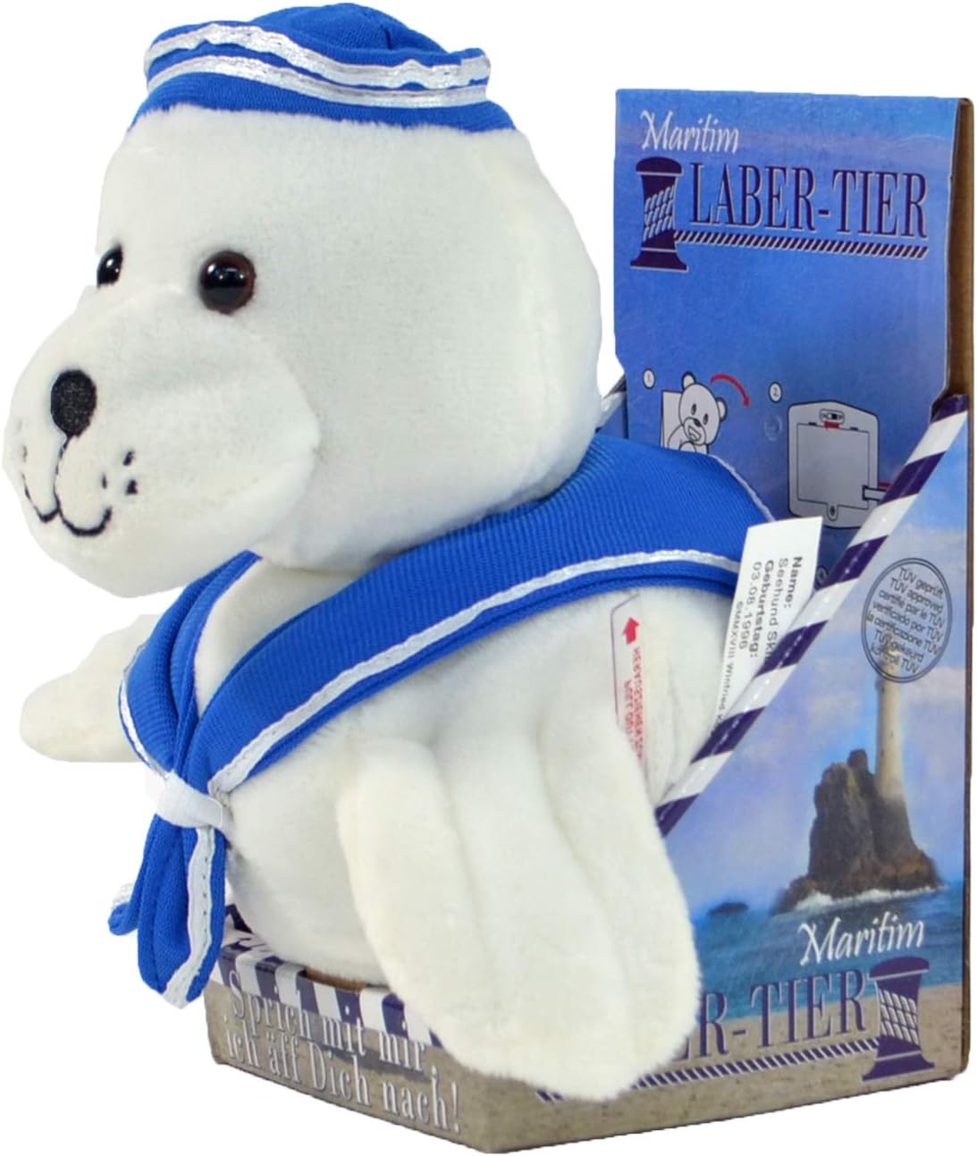 Kögler Labertier Dino Babytooth - Nachplapperndes Plüschtier, 20 Cm, Mit Bewegung, Batteriebetrieben