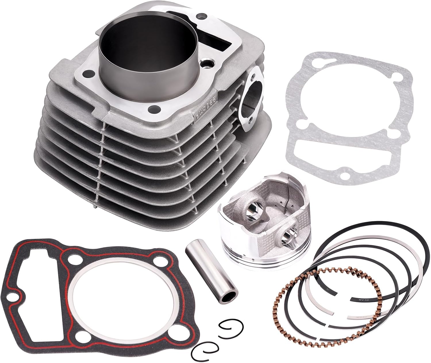 AHL Cylinder Head and Piston Kit and Gasket Set Compatible with Honda CRF230 2003-2014 / FTR223 FTR230 2003-2005