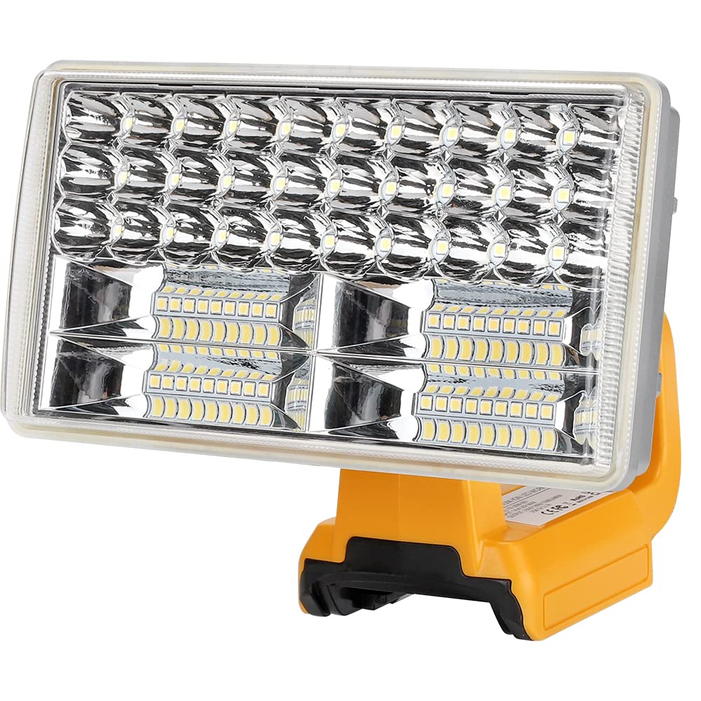 LED Work Light for Dewalt 18V Li-Ion Battery, YEX-BUR 30W 3300LM Bright Handheld Flashlight Outdoor Jobsite Light Spotlight Floodlight with USB-A Port for Car Repairing, Camping, Emergency