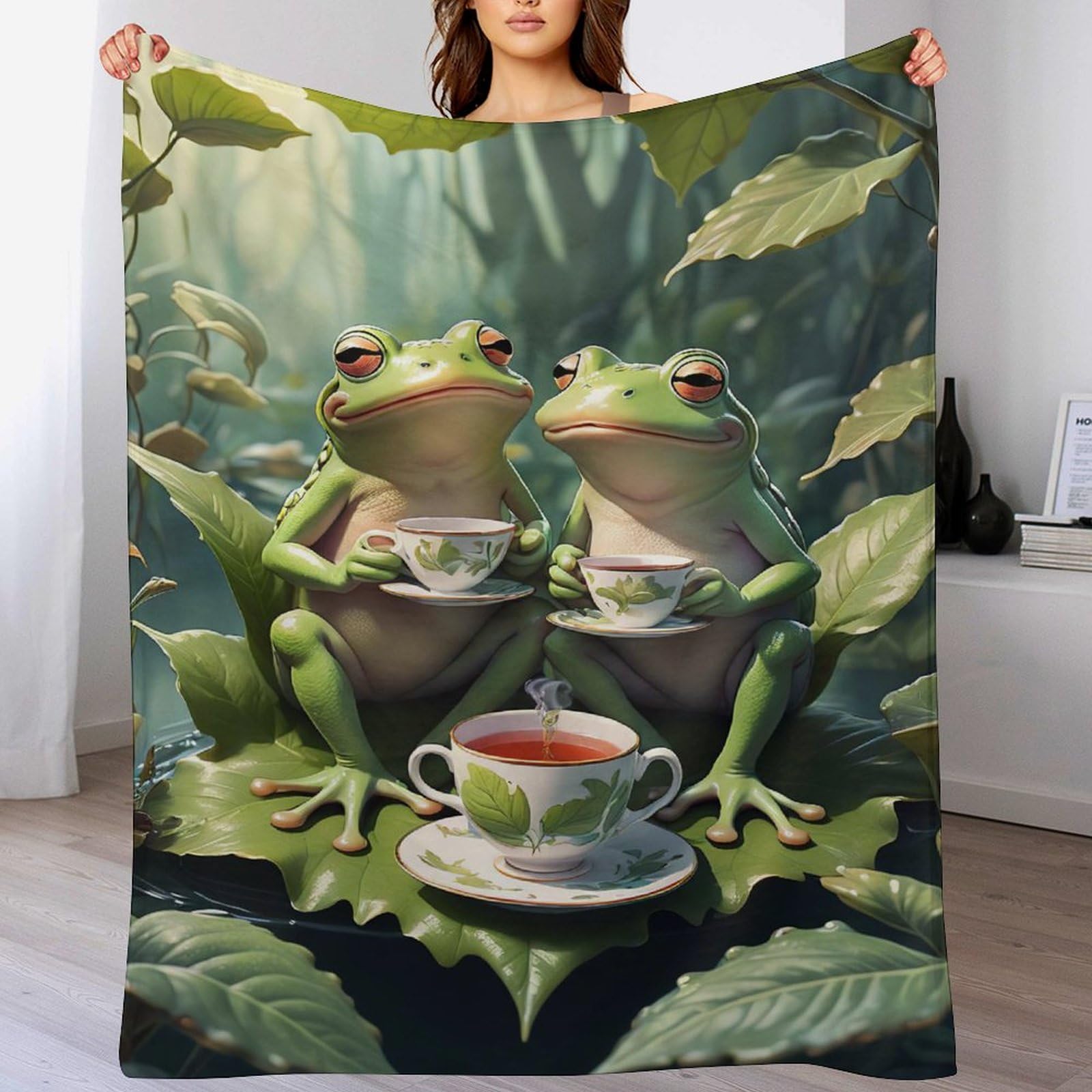 Couverture grenouille chaude et confortable douce pour toute saison