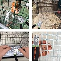 Vista 7 de Juego de alicates de anillo de cerdo con 300 anillos de cerdo de acero galvanizado de 3/4 pulgadas, kit de alicates de anillo de cerdo doblados