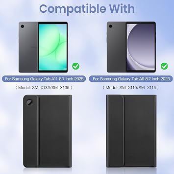 Keyboard Case for Samsung Galaxy Tab A11/A9 8.7 2025/2023