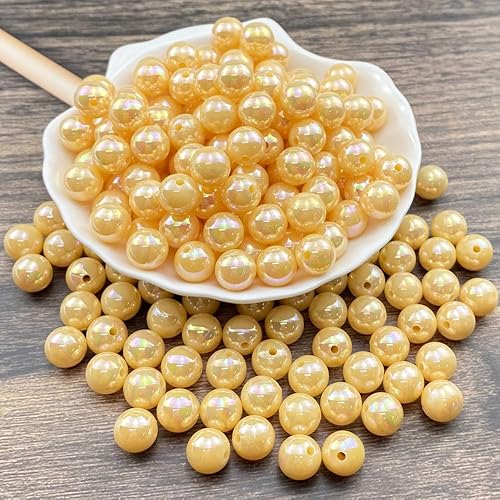 Miniatura 8 de 800 cuentas de perlas de 0.236 pulgadas AB coloridas de plástico brillante sueltas, para hacer joyas, aretes, pulseras, collares, decoración del