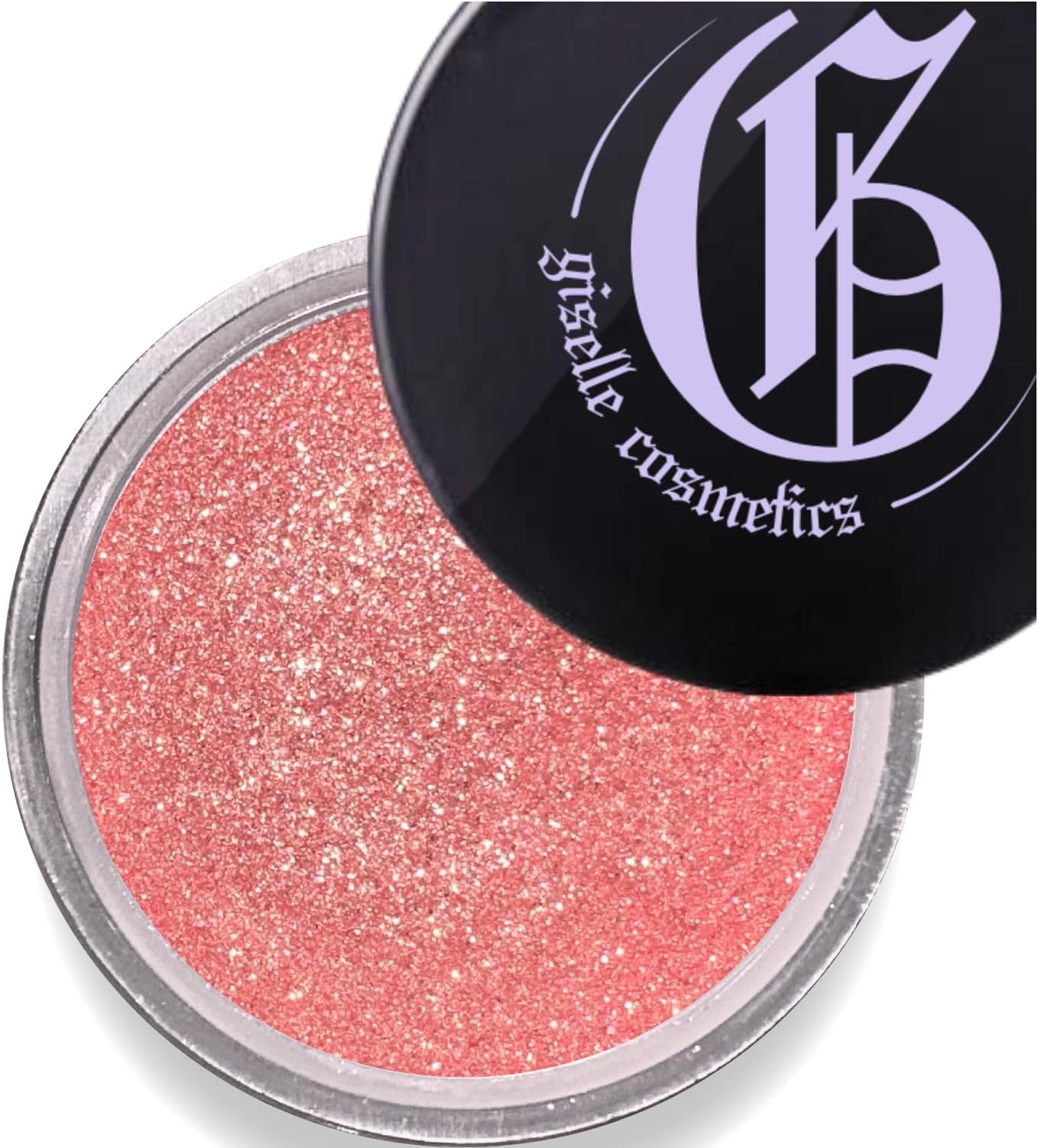 Coral Gold Loose Mineral Eye Shadow - Organic, Talc-Free, Shimmer & Glitter Eye Makeup - Sparkly, Iridescent, Eyeshadow Palette - Coral Single