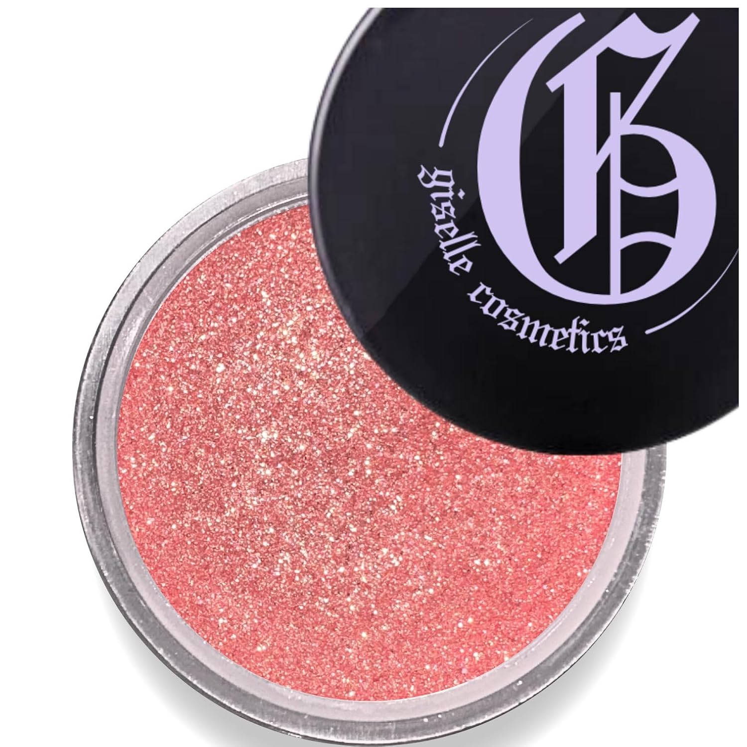 Coral Gold Loose Mineral Eye Shadow - Organic, Talc-Free, Shimmer & Glitter Eye Makeup - Sparkly, Iridescent, Eyeshadow Palette - Coral Single