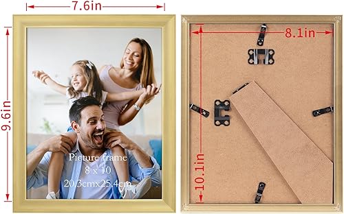 Vista 38 de EYMPEU Portarretratos de 5 x 7 pulgadas con paspartú, de madera negra, para exhibir fotos de 5 x 7 con paspartú o fotos de 6 x 8 pulgadas sin