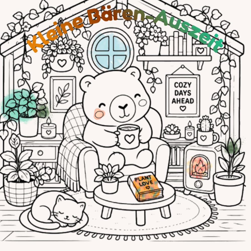 Kleine Bären-Auszeit: Ein Kawaii Malbuch zum Entspannen: Süße Wohlfühl-Motive für Erwachsene und Teenager zum Abschalten