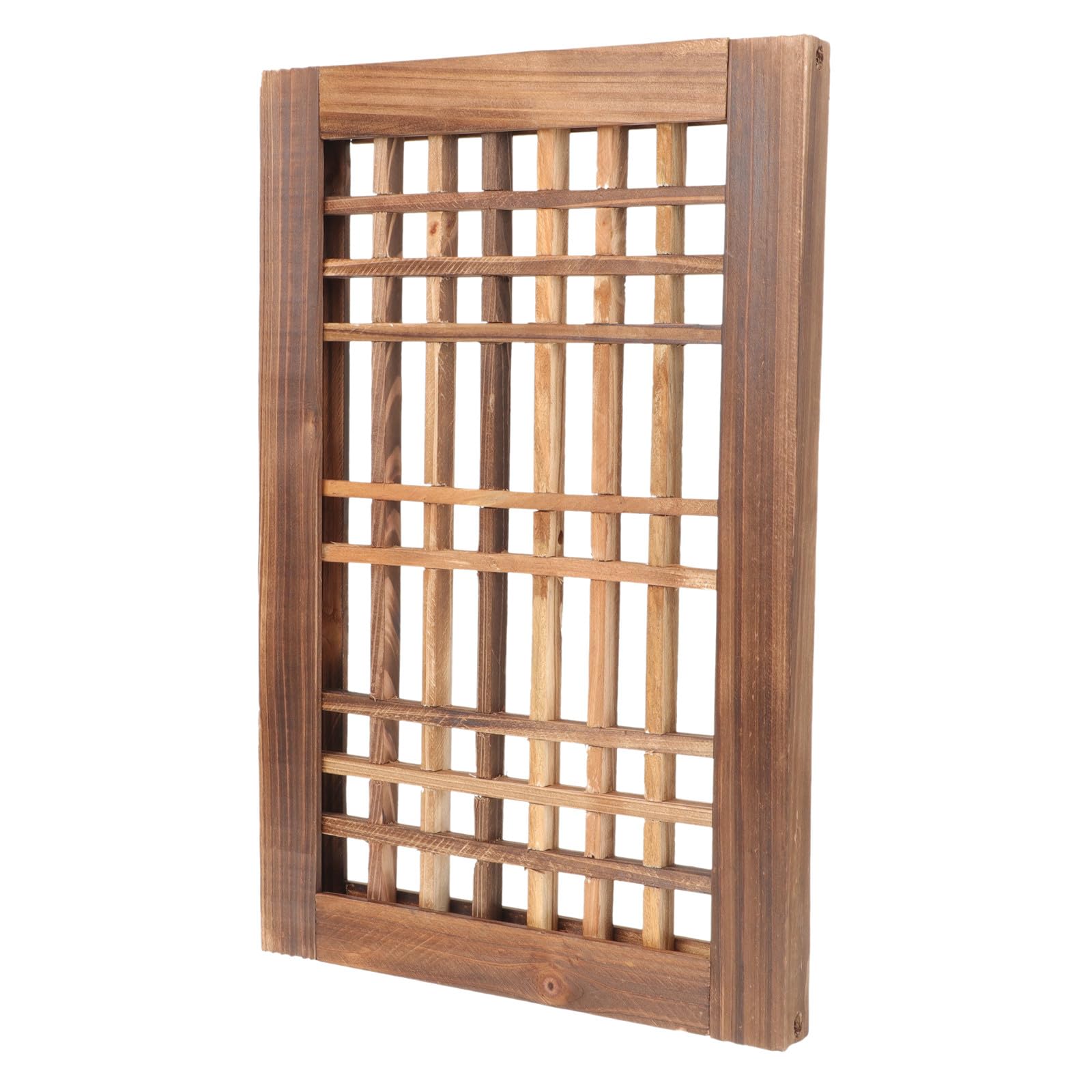 HOMOCONO Hängender Vintage Fensterrahmen im Rustikalen Landhausstil Holzrahmen mit Gitterdesign Wanddekoration für Wohn und Schlafzimmer 40x26cm