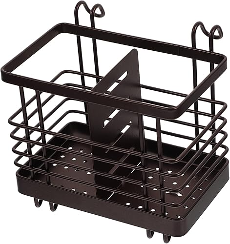 TOGEVAL Tenedor de cubertería organizador de drenaje colgante práctico organizador de malla para cuchillos domésticos para compartimentos cuchara