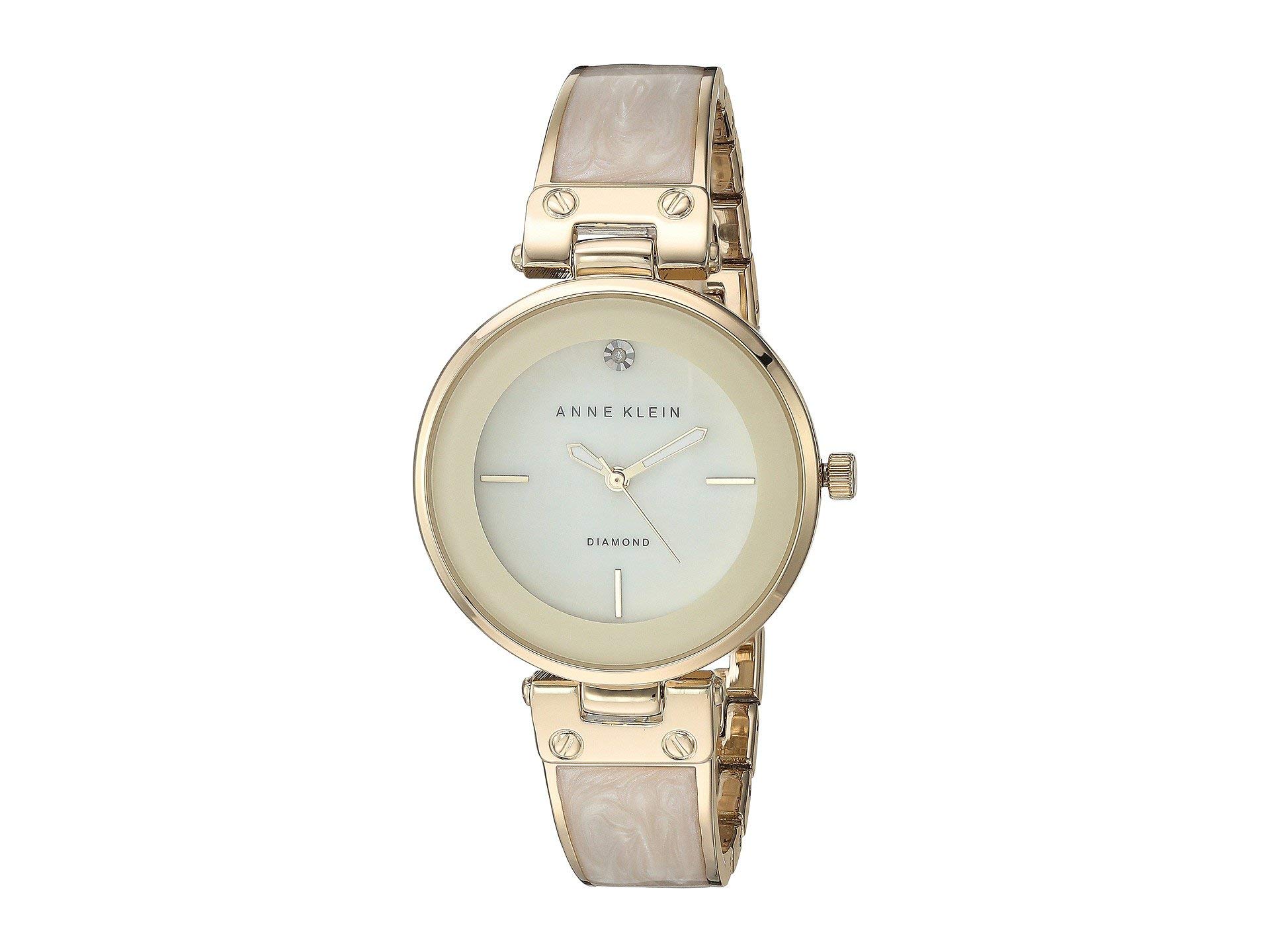 Anne Klein Women's Genuine Diamond Dial Bangle Watch