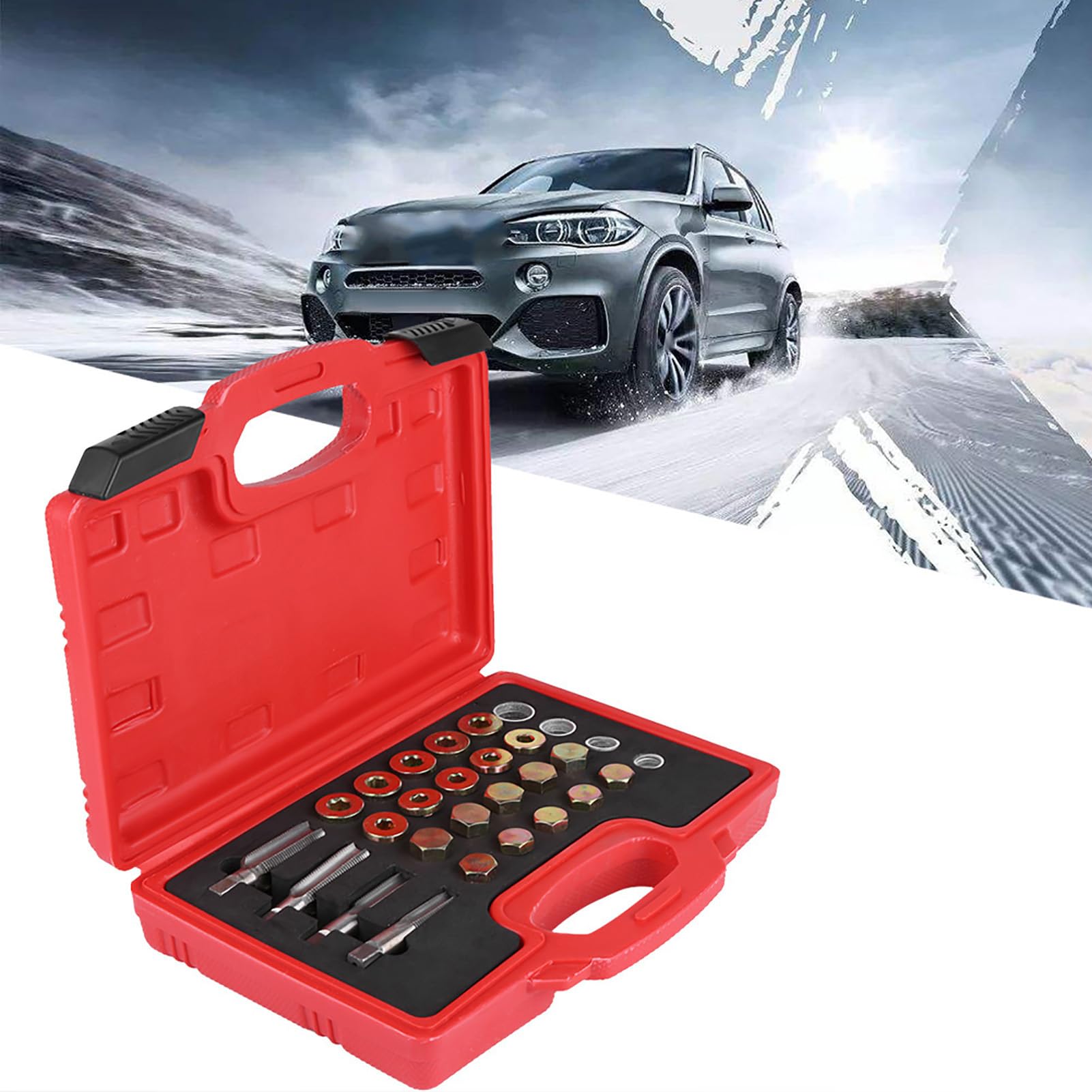 Kit di riparazione filettatura coppa olio, kit di riparazione per tappi di scarico dell'olio M13, M15, M17, M20, kit di riparazione per filettatura per la riparazione di pozzetto, cambio e