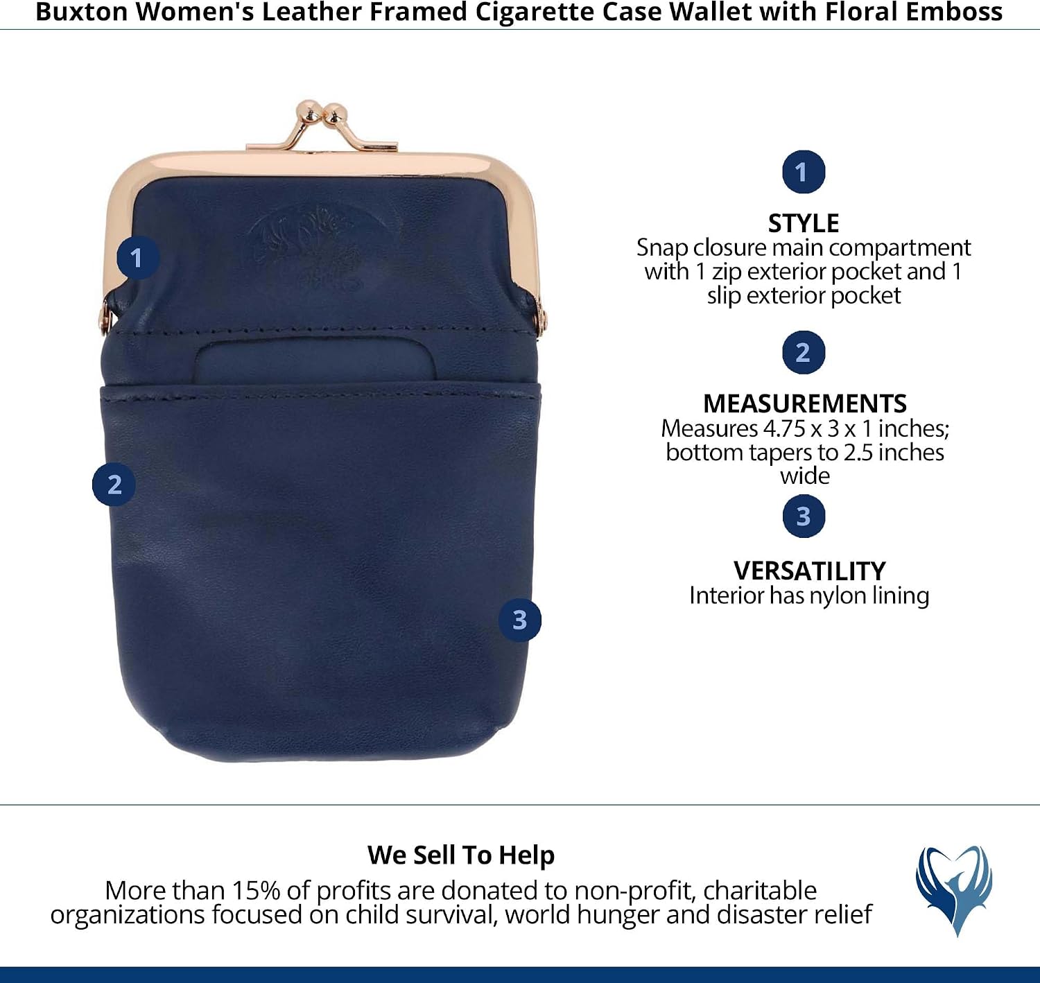 Buxton womens Heiress Pik-Me-Up® Framed Case