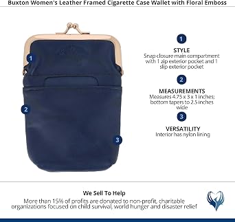Buxton womens Heiress Pik-Me-Up Framed Case