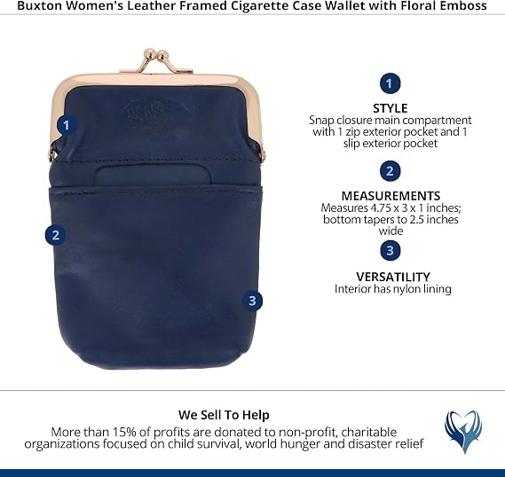 Buxton womens Heiress Pik-Me-Up Framed Case