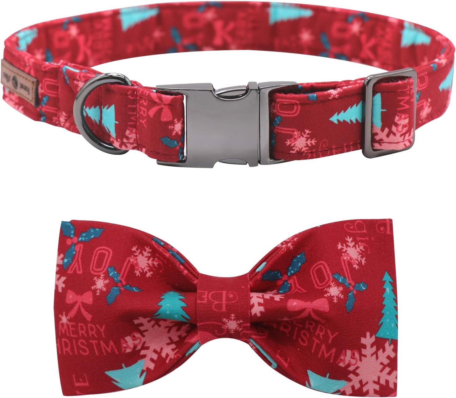 lionet paws Christmas Dog Collar with Bowtie Durable Adjustable Comfortable Cotton Cat Bowtie Collar, Neck 20-30cm XS - Image 4