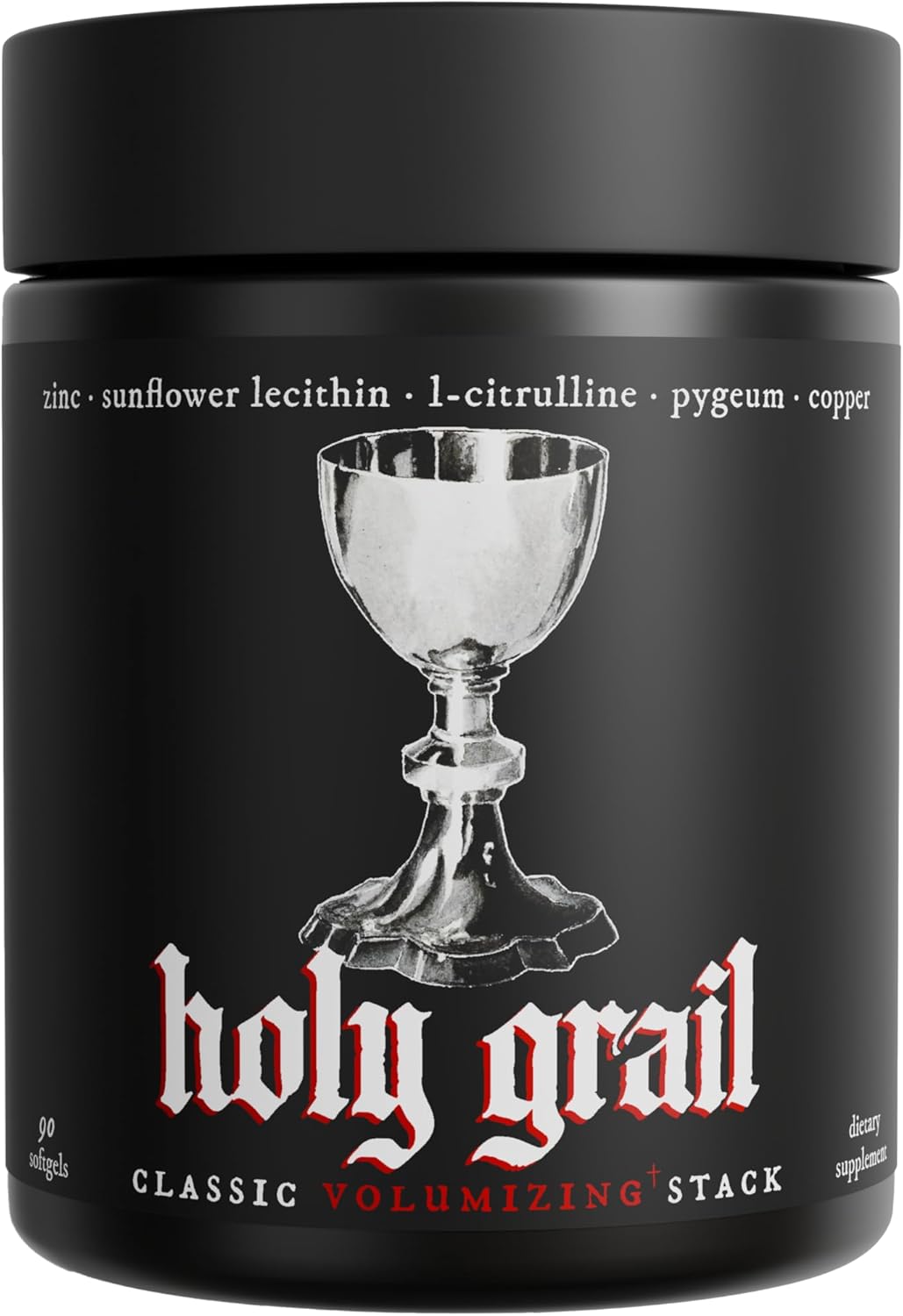 Holy Grail - Semen Volume Booster Stack | Softgel = Higher Bio-Availability | Men's Load & Fertility Enhancer | Sunflower Lecithin, Pygeum, L-Citrulline, Copper, & Zinc for Testosterone | One Month