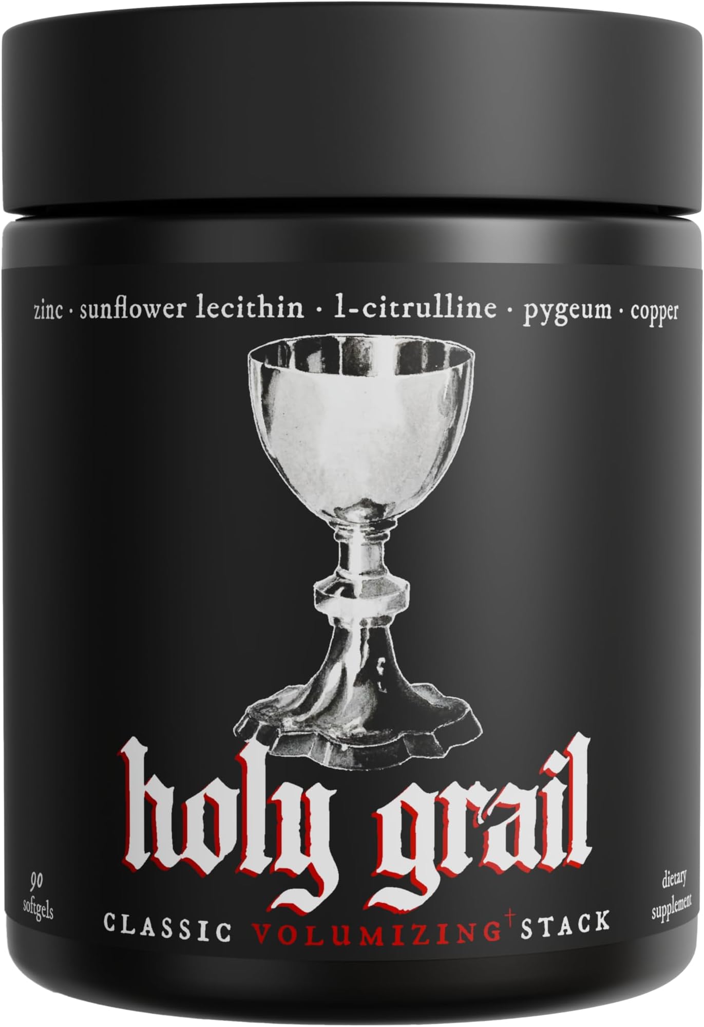 Holy Grail - Semen Volume Booster Stack | Softgel = Higher Bio-Availability | Men's Load & Fertility Enhancer | Sunflower Lecithin, Pygeum, L-Citrulline, Copper, & Zinc for Testosterone | One Month