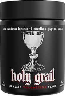 Holy Grail - Semen Volume Booster Stack | Softgel = Higher Bio-Availability | Men's Load & Fertility Enhancer | Sunflower Lecithin, Pygeum, L-Citrulline, Copper, & Zinc for Testosterone | One Month