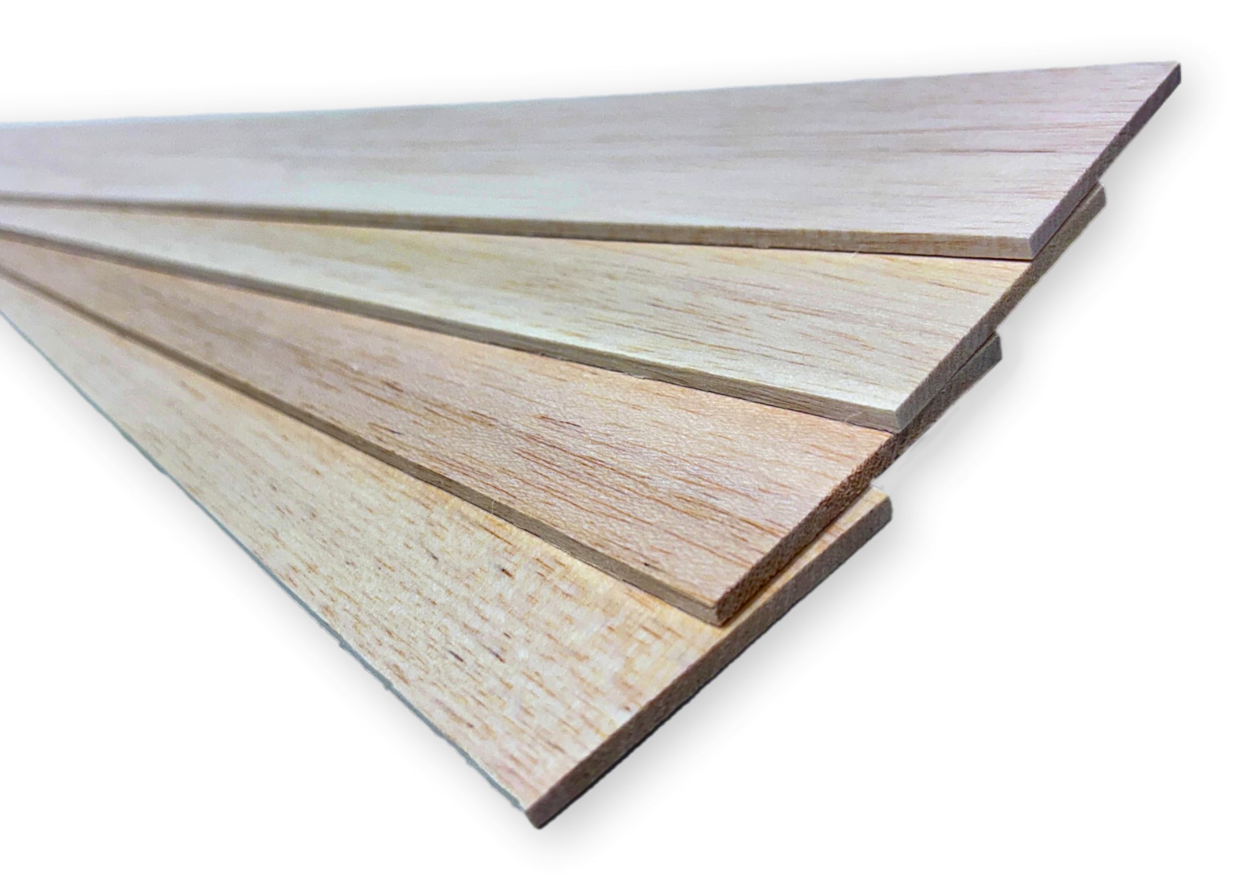 Proartek Drafting PK00042 Modelo BWH005X010 - Paquete de 10 hojas de madera de balsa, 36 x 3/16 x 3 pulgadas; hechas de balsa de grado modelo de color claro; ideal para manualidades y aplicaciones