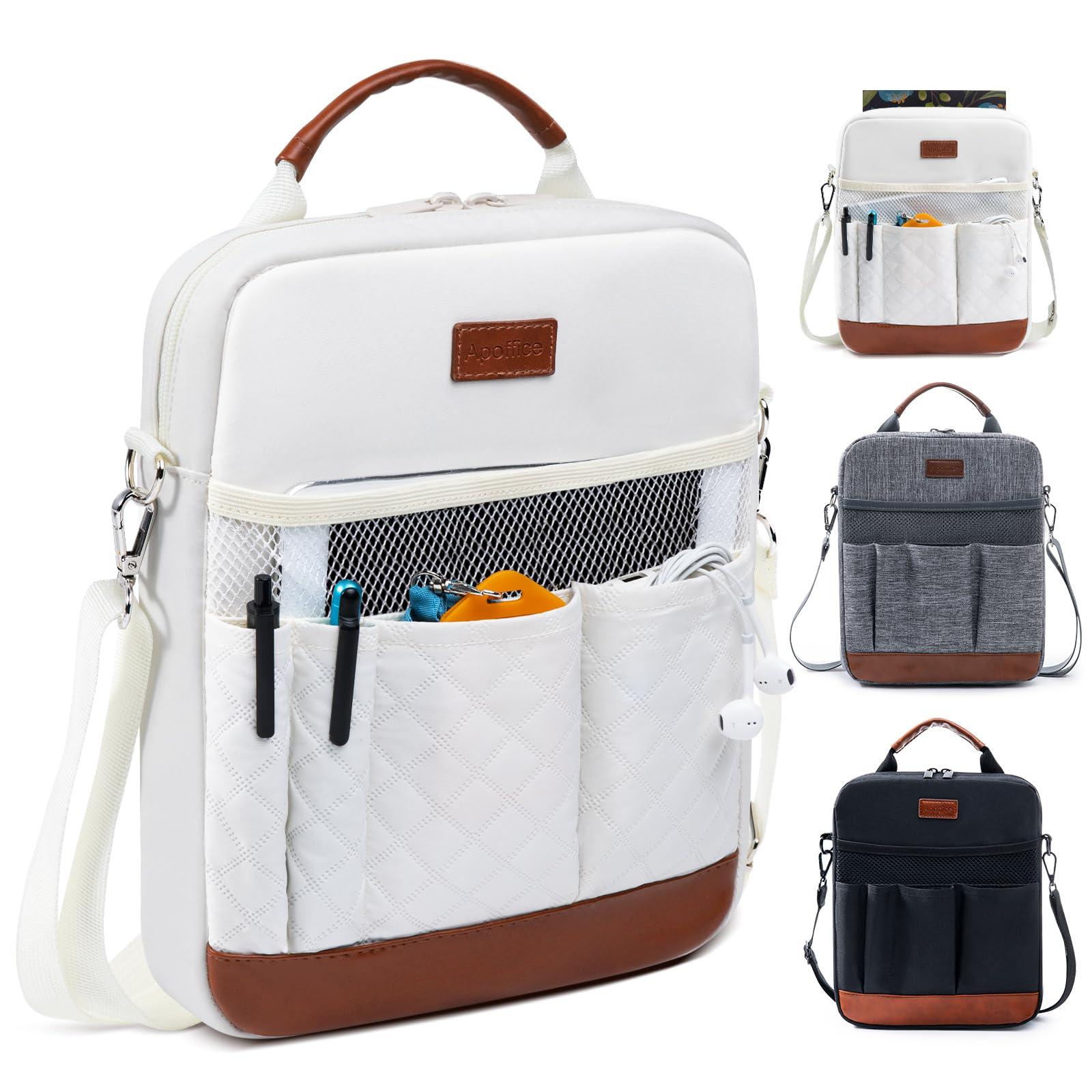 Book Sleeve with Zipper, Book Covers for Book Lovers, Multi-pocket Book Protector Cover with Shoulder Strap,Book Bag for Ipaad, kidle - Back to School Book Accessories