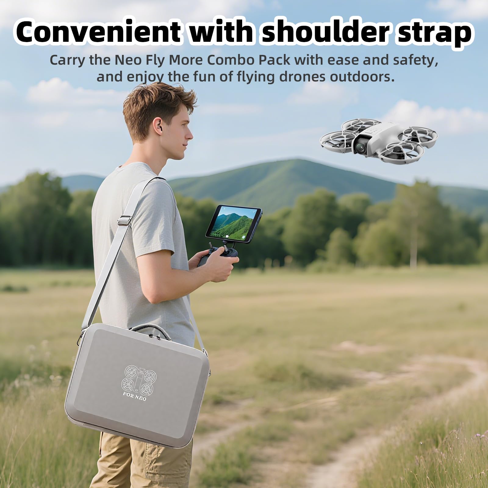 DJI Neo Tasche Wasserdicht, für DJI NEO Motion Fly More Combo Harte PU Tragetasche Case, für DJI Neo 1 /DJI Goggles N3/DJI RC Motion 3/Akku Ladekonzentrator und Zubehör