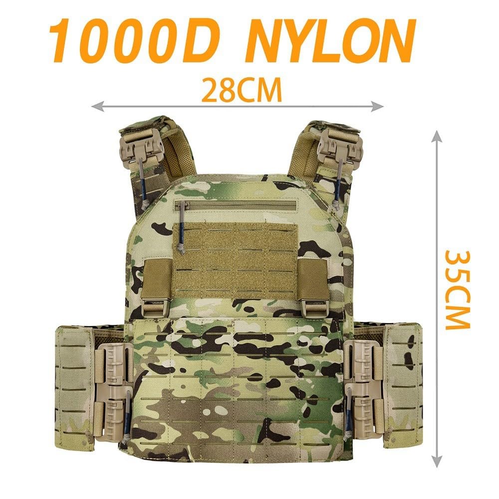 Gilet Molle Regolabile Uomo Donna,Gilet Porta Attrezzatura Leggero in Nylon con Tasche Multiple Gilet Traspirante per Escursionismo Campeggio Allenamento E attività Outdoor
