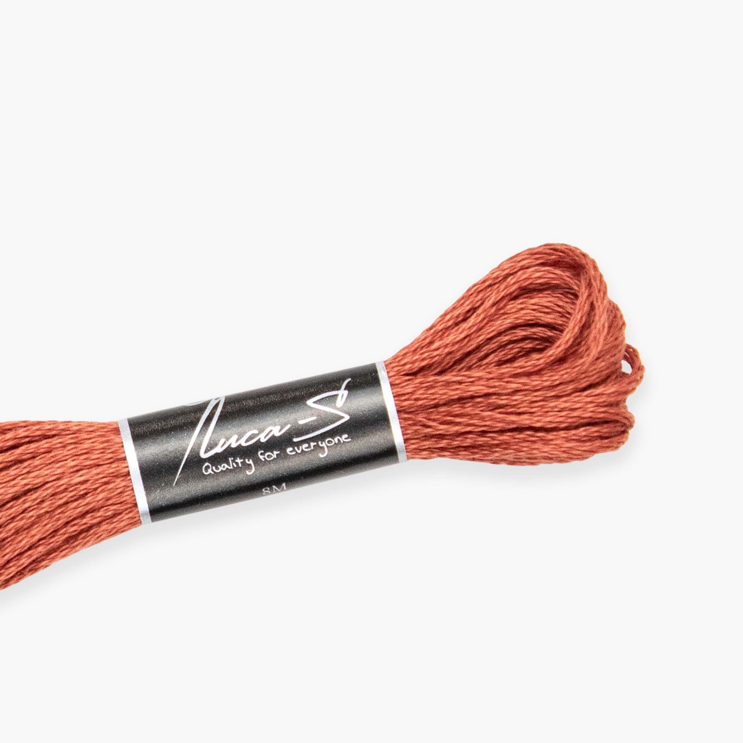 Premium Embroidery Thread Luca-S, 100% Giza Cotton, Oeko TEX Certified Stranded Cotton - 409 / DMC 3830 / Anchor 5975 — image 1