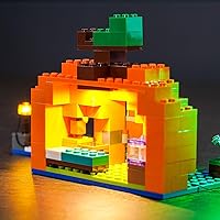 Vista 6 de Kit de luces LED compatible con Lego Minecraft The Pumpkin Farm 21248, accesorios de iluminación para bricolaje, compatibles con Lego Minecraft