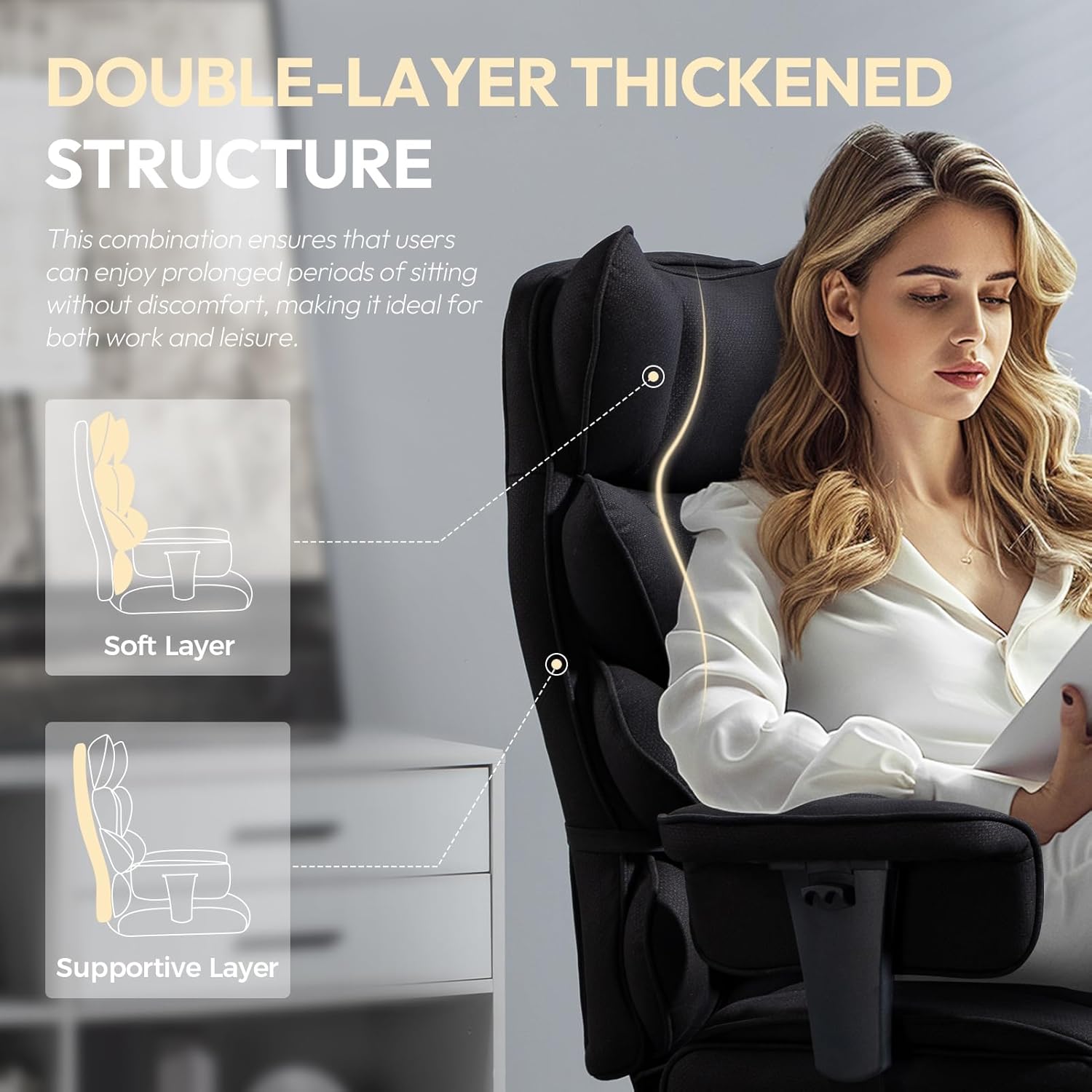 Double-Layered Thickened Backrest Structure