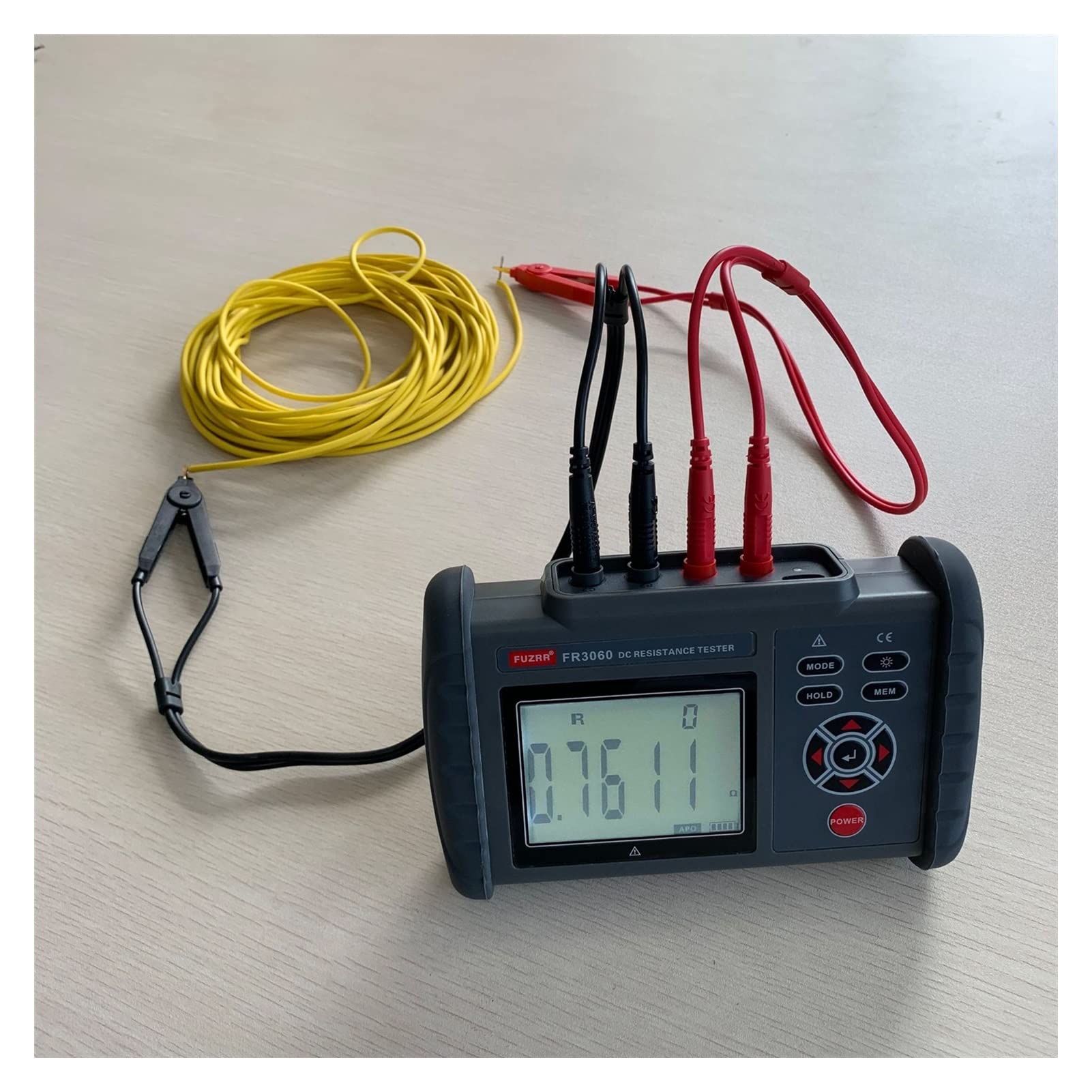 Multímetro comprobador Probador de baja resistencia Micro-Ohmeter 1 uω dc Probador de resistencia digital corriente continua Probador de resistencia al suelo FR3060 Seguro y fiable