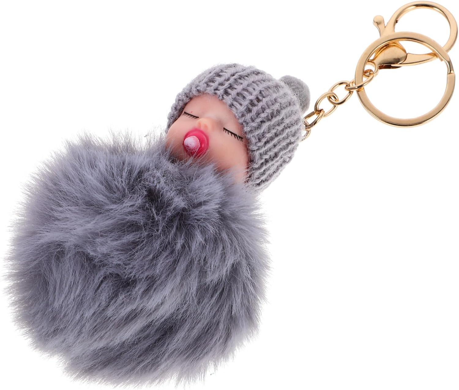 HONMEET Pacifiers Key Holder Bag Pendant Plush Doll Keychain Stuffed
