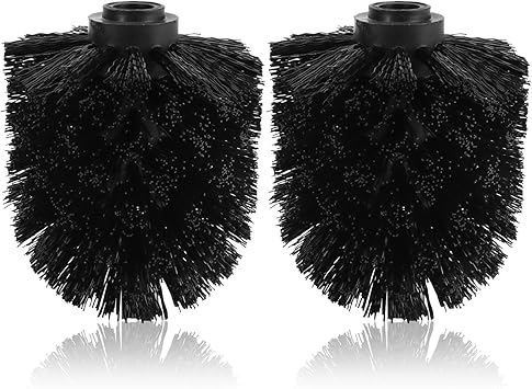 Saycker Toilet Brush Replacement Head Cleaning Tool, 2PCS Toilet Bowl Brush Head with Durable Stiff Bristles Screw-On Design