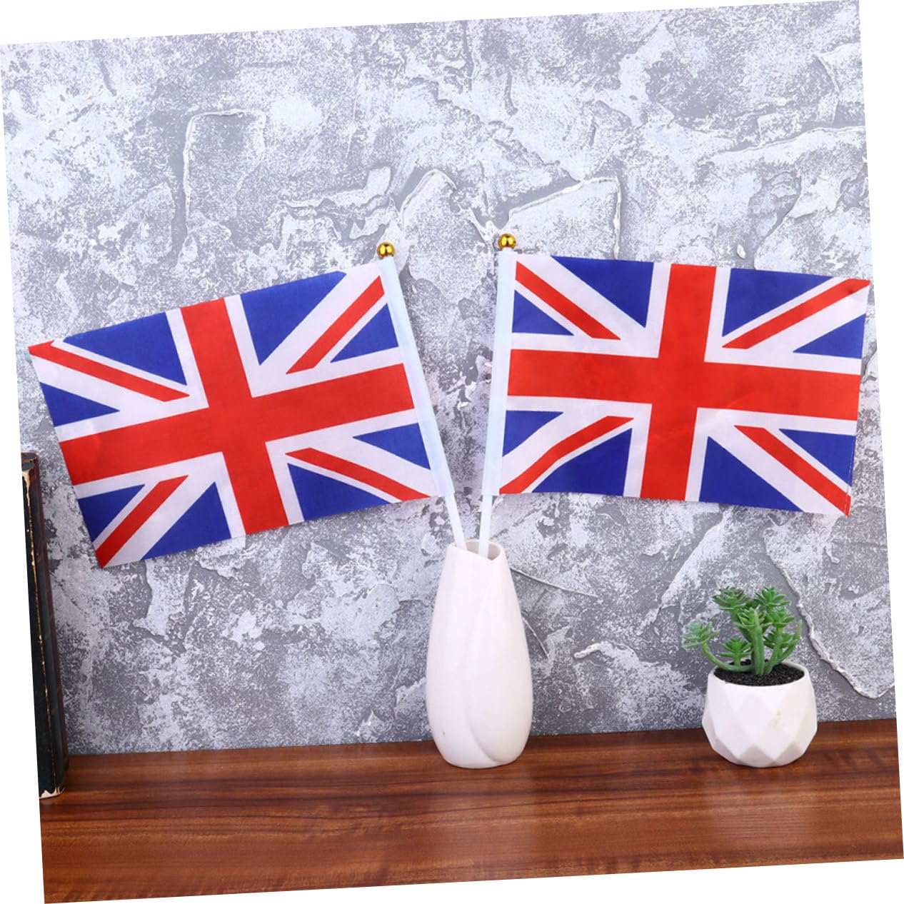 ORFOFE 25 Set Bandiere Manovellate del Regno 30x45cm in Poliestere Leggere per Feste Sportive Europeo Torneo Partita di Calcio Celebrazione