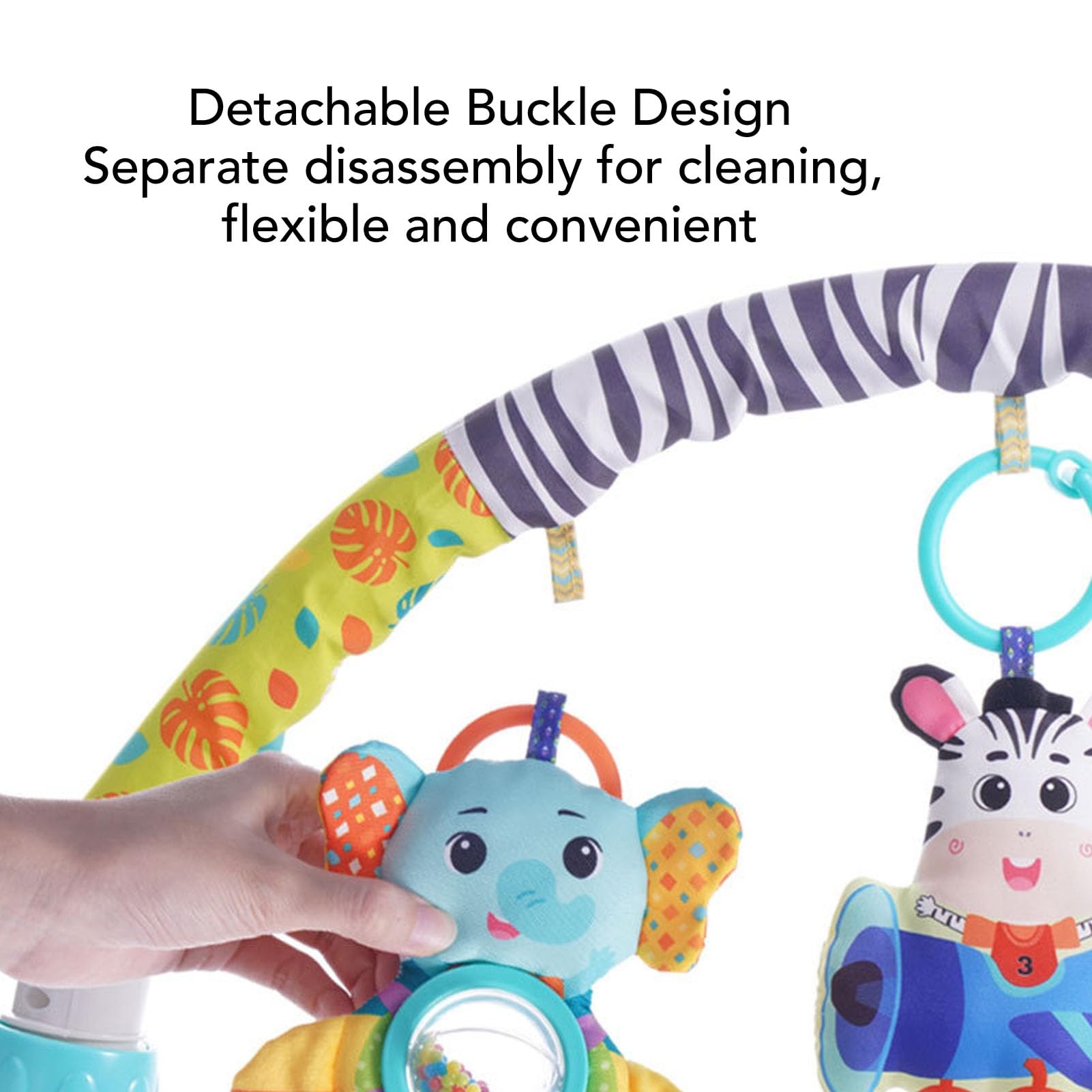Giocattolo Ad per Passeggino con Design a Cartone Animato per lo Sviluppo Visivo del Neonato - Materiali Leggeri e Sicuri, Dimensioni Compatte