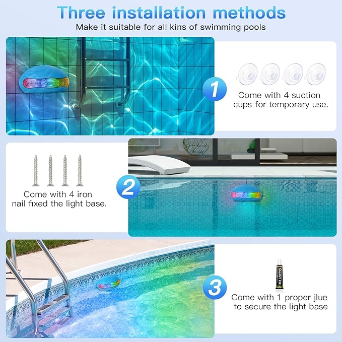 Luz para Piscina LED 18W RGB Sumergible IP68 Control APP miniatura 8