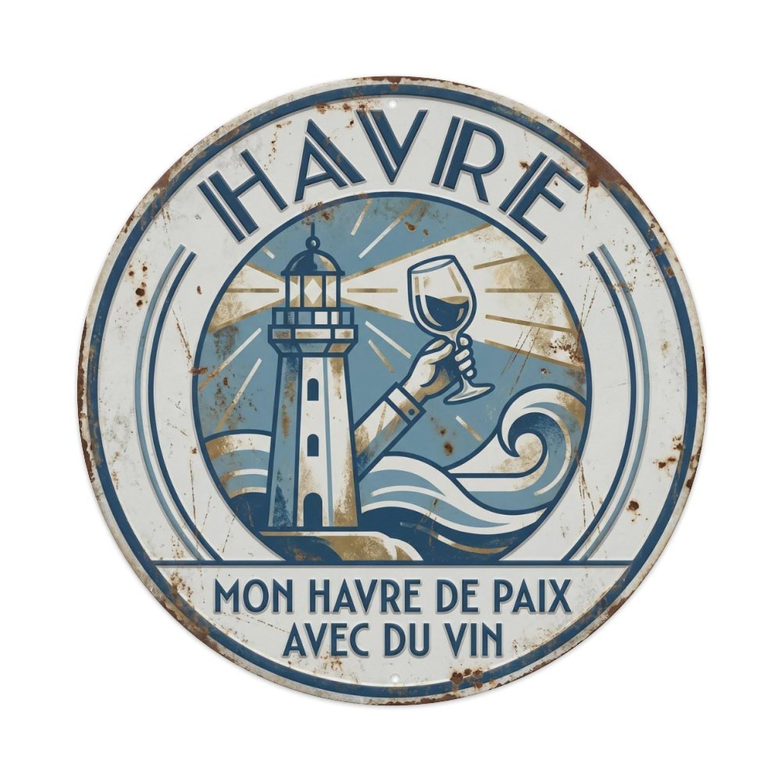 Haven Humorous Lounge Haven Metal Tin Sign