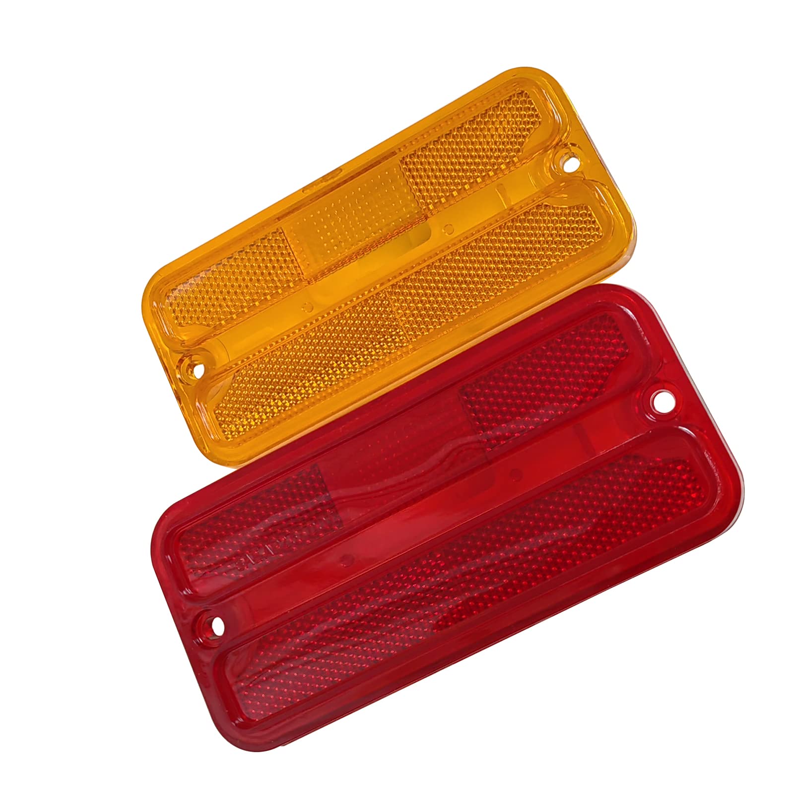 Lot de 4 boîtiers de feux de gabarit avant/arrière rouge ambré compatibles avec les camions Chevrolet GMC 1968-72