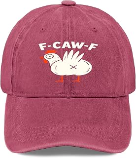 F-Caw-F Funny Chicken Humor F-Caw-F Quote Rooster Meme Hat for Women Low