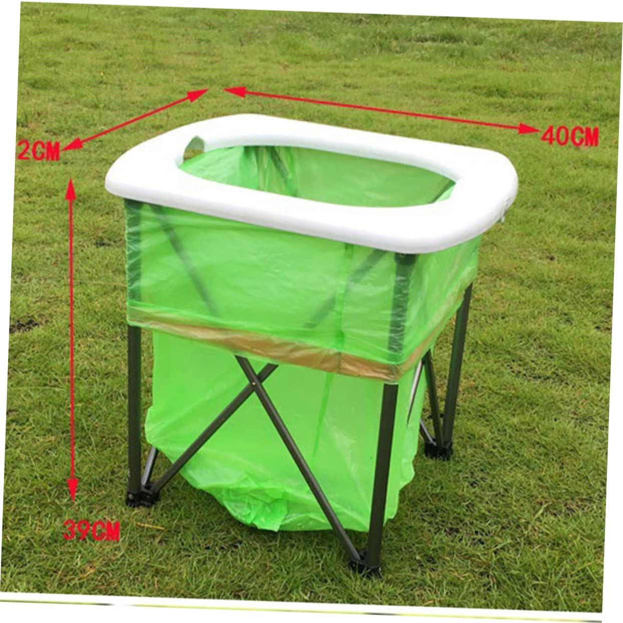 Folding Portable Outdoor Toilet Collapsible Camping Bathroom Sturdy Emergency Potty for Car Trips and Outdoor Activities