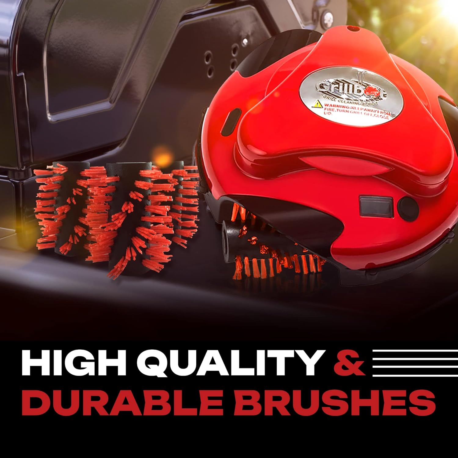 Grillbot Grill Brushes Bundle – Replacement Brushes for Grillbot Automatic Grill Cleaning Robot, Set of 3 Each Stainless Steel, Nylon and Brass Variety Pack