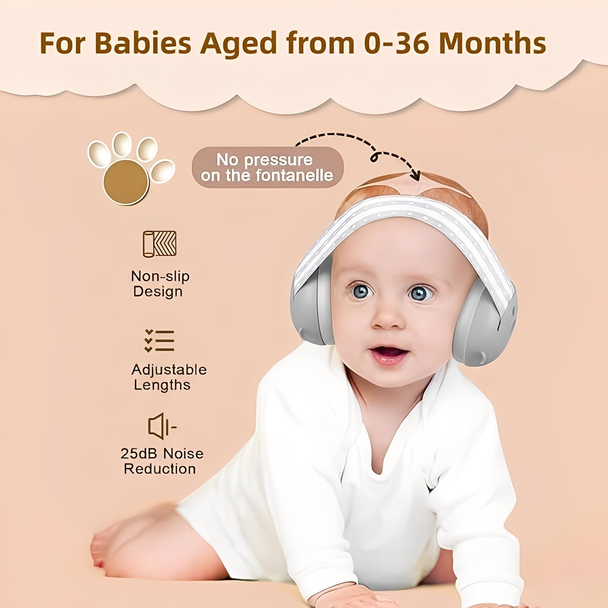 Baby Ear Defender for Babies and Toddlers up to 36 Months - Image 3