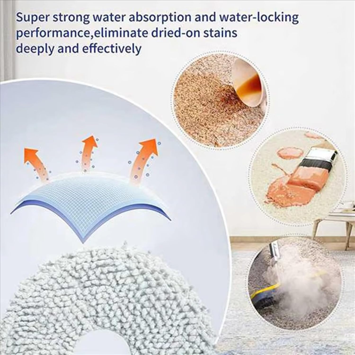 24pcs Replacement Accessories Mop Parts Side Main Brush Mop Filter Dust Bag for XIAOMI MIJIA Omni M30 PRO/C107(As Shown)