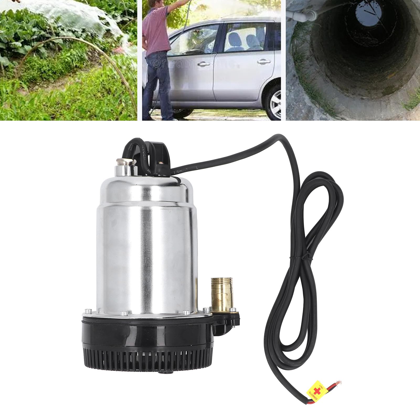 Bomba Sumergible DC Alta Eficiencia Acero Inoxidable 180W ³/h para Jardinería, Estanques, Barcos, Depósitos de Agua