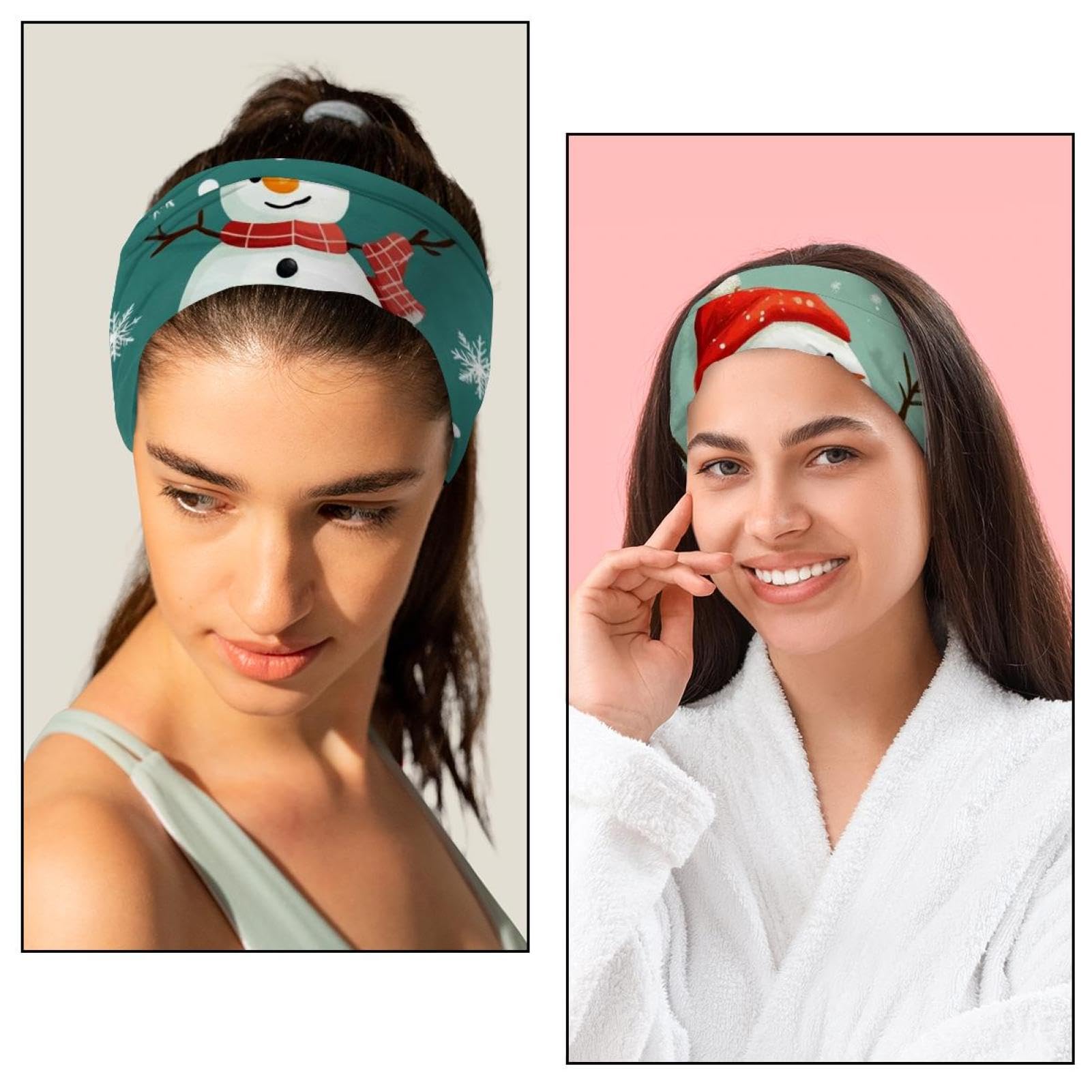 Lot de 6 bandeaux élastiques antidérapants pour femme - Pour yoga, entraînement, course à pied, sport