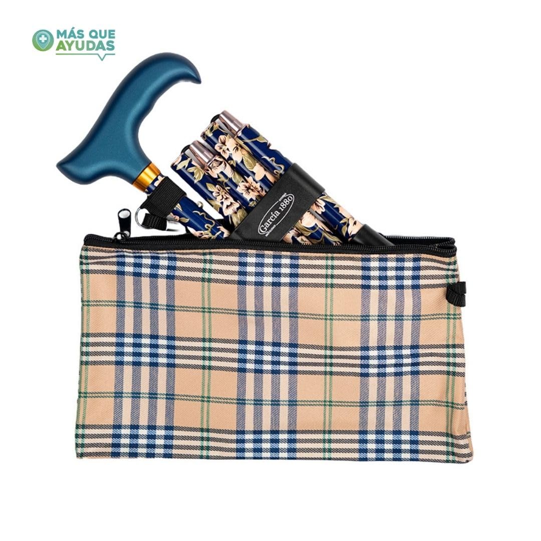 Bastón para Mayores y Adultos Mini, Plegable y Portátil, Altura Ajustable 84-92 cm, Puño de Madera, Bastón para Caminar y Pasear, 380 g