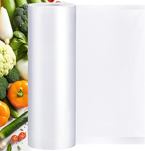 Rollos de bolsas selladoras al vacío, bolsas de vacío precortadas para almacenamiento y preparación de comidas, bolsas selladoras al vacío de