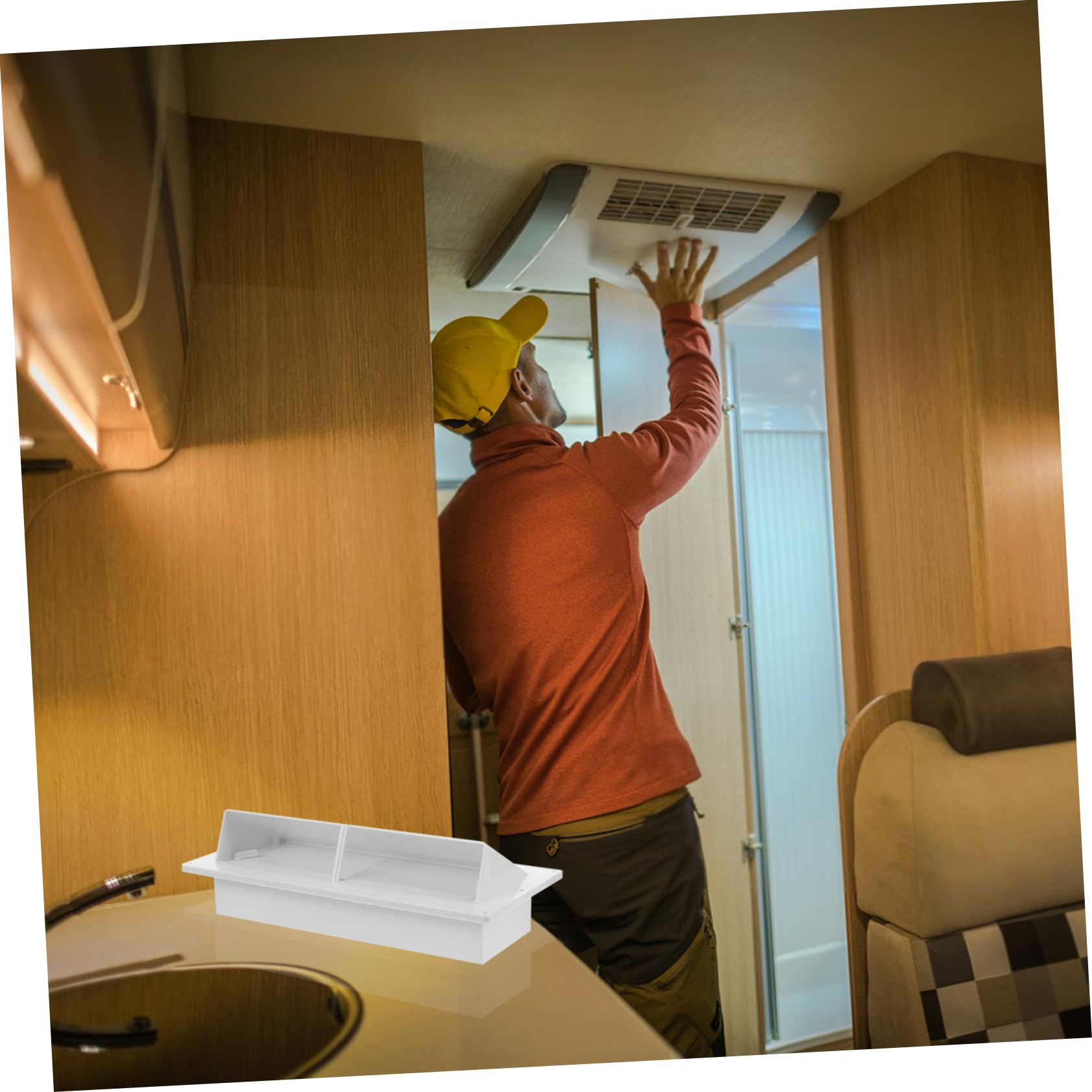 Operitacx 3 Stück Lüftungsgitter Abdeckung für Klimaanlage Robustes Material Installieren für Wohnmobile Boote Bodenventilationszubehör