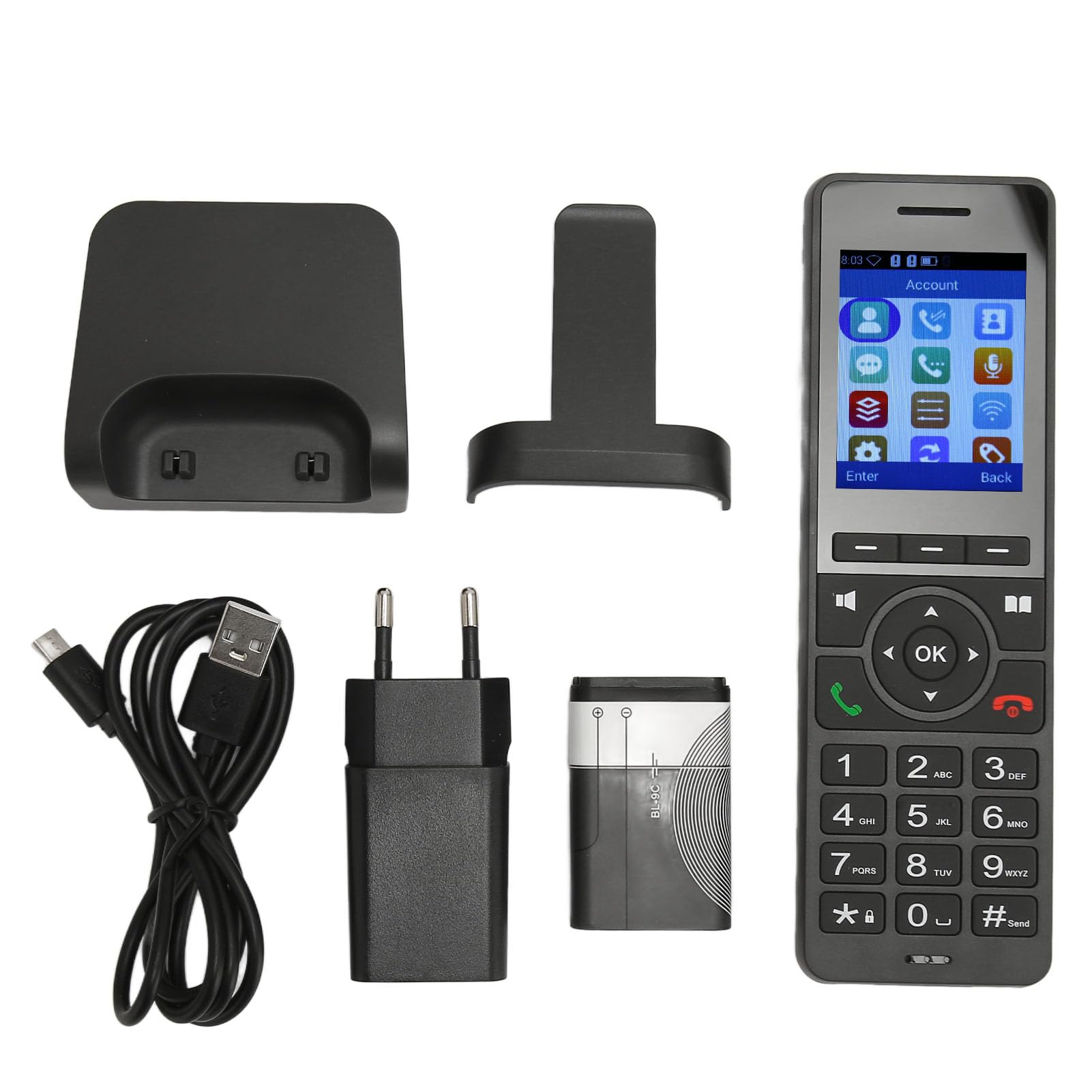 Bezprzewodowy Telefon Stacjonarny, Przenośny Bezprzewodowy Telefon Stacjonarny Wi-Fi, Karta z wtyczką 4G, Telefon Sieciowy IP Voip Sip dla Domowego Biura w Szkole, Wbudowana