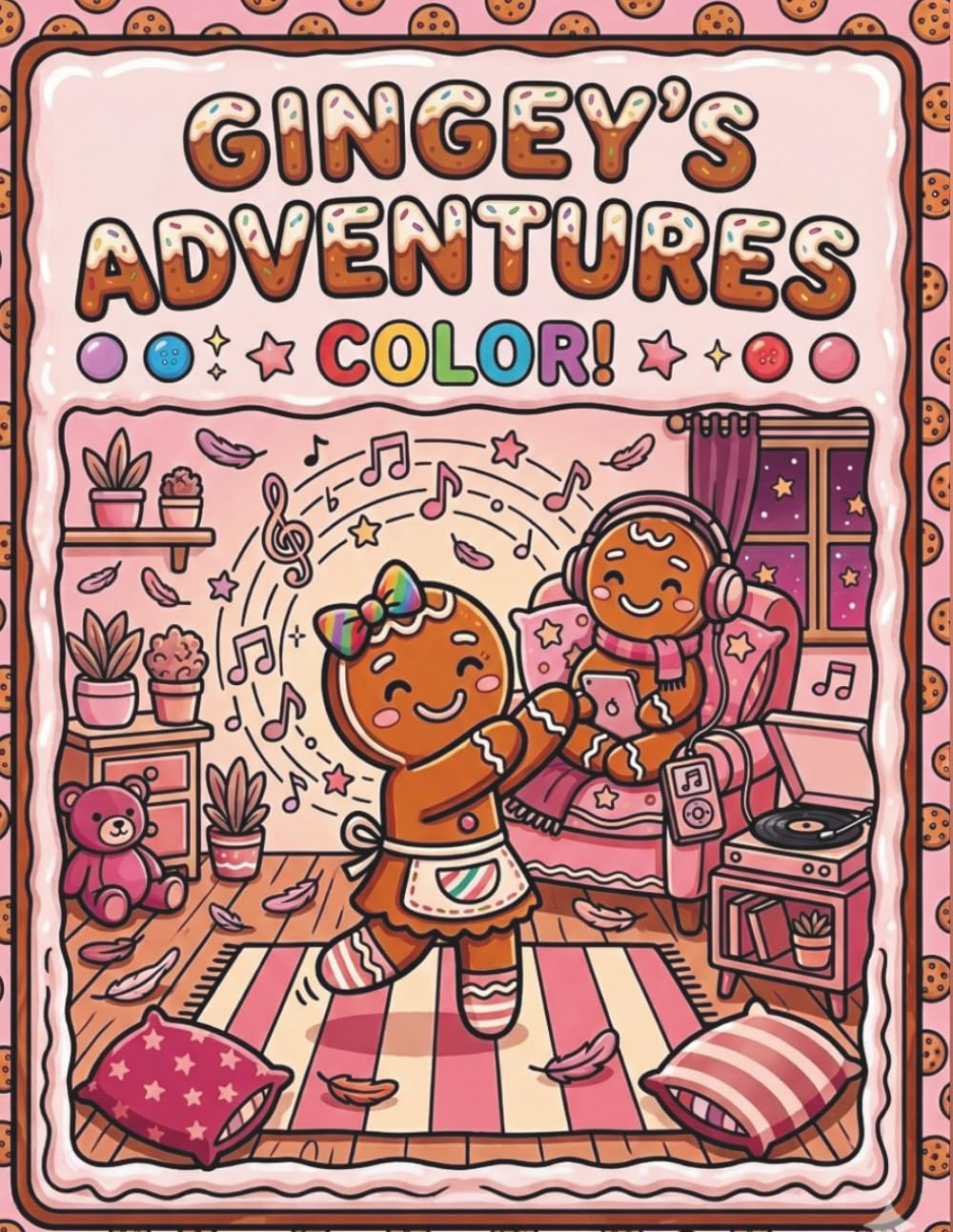 Gingey's Adventures Coloring Book: Cozy Illustrations for Relaxation
