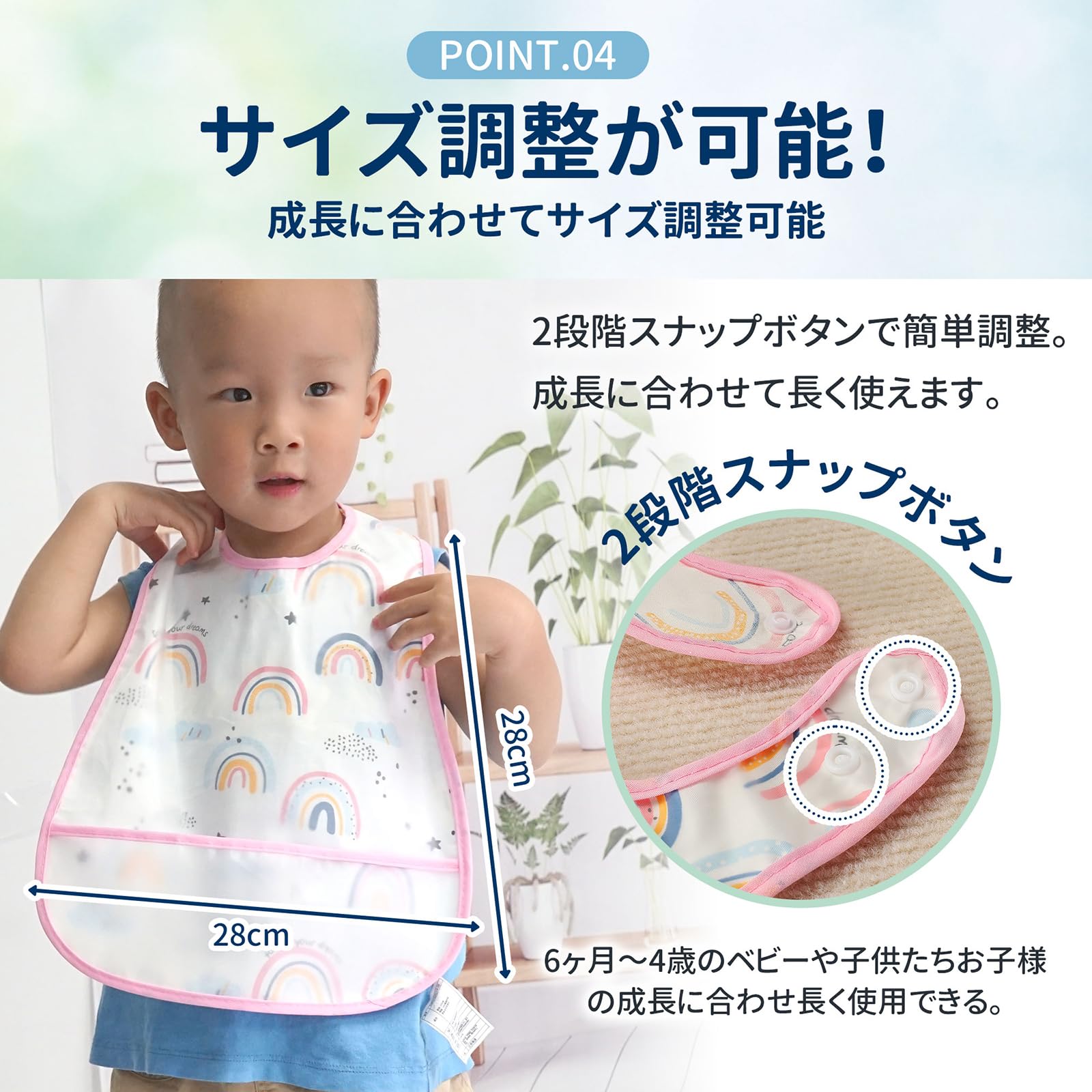 Amazon.co.jp: [MOMSMENU] お食事エプロン 6枚セット 食事用エプロン